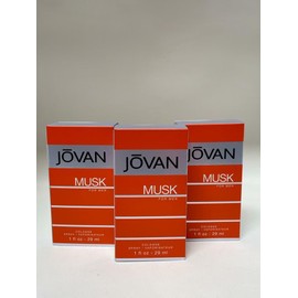 Jovan Musk by Coty, 1 oz Cologne Spray for Men - SET OF 3 - SAME AS PIC