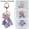 EASYKEENECOM Keyring Girl Keyring with Initial Letters Pink Key Ring