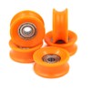 Preamer 5pcs 6x30x13mm U Groove Nylon Guide Roller Bearing Roller