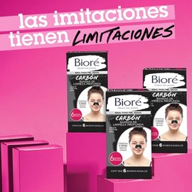 Biore Bandas de Limpieza Profunda con Carbon Natural, 6 Piezas