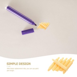 SEWACC 50Pcs Marker Replacement Nibs Spare Replacement Nibs Tips for Paint Markers Painting Pens Permanent Marker Pen Yellow 1