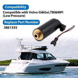 MXSAG Electric Fuel Pump Low Pressure Compatible With Volvo Penta 4.3L 5.0L 5.7L 8.1L Engines - Replaces 3861355 3860210 21608511