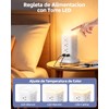 LUKITO Regleta Torre Multicontacto con Luz Nocturna, Extension Electrica 3M,Conector