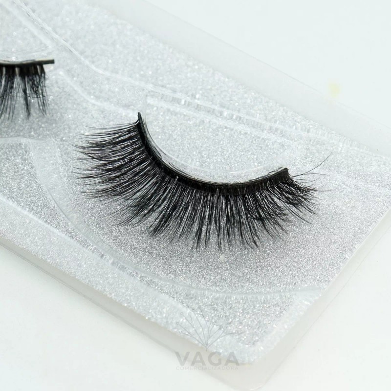 Vaga 12 Par Pestañas Postizas 3d Vision Natural Eyelash Caja