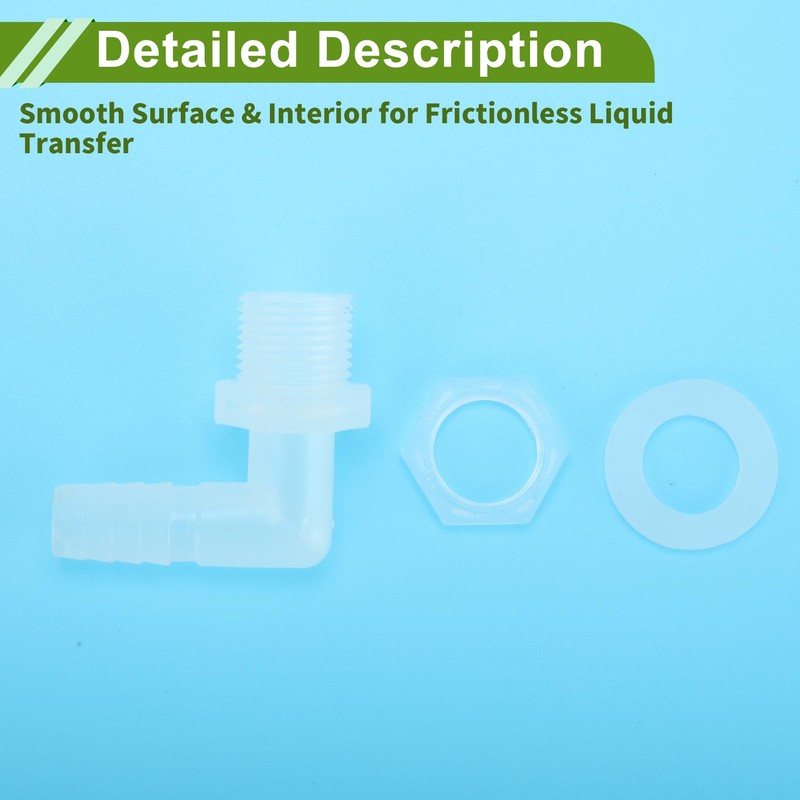 HOPESPANNER Plastic Hose Barb Fitting 3/8" Hose ID G3/8 Female