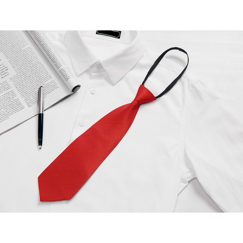 Allegra K One-Touch Necktie, 3.1 inches (8 cm), Solid Color,