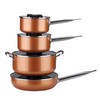 Gourmet Edge Stackable Stainless Steel Nonstick Cookware Set, Pots W/