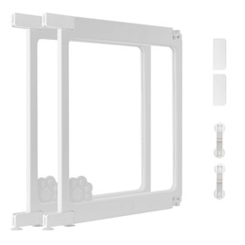 BUMUBI Extention Kit-Clear Acrylic Dog Playpen Indoor Transparent Plastic Puppy Playpen for Cat Rabbit Easy Assemble Pet Pen Foldable Fence Crate Kennel Cage Enclosure (23.6“ Height, 2PCS)