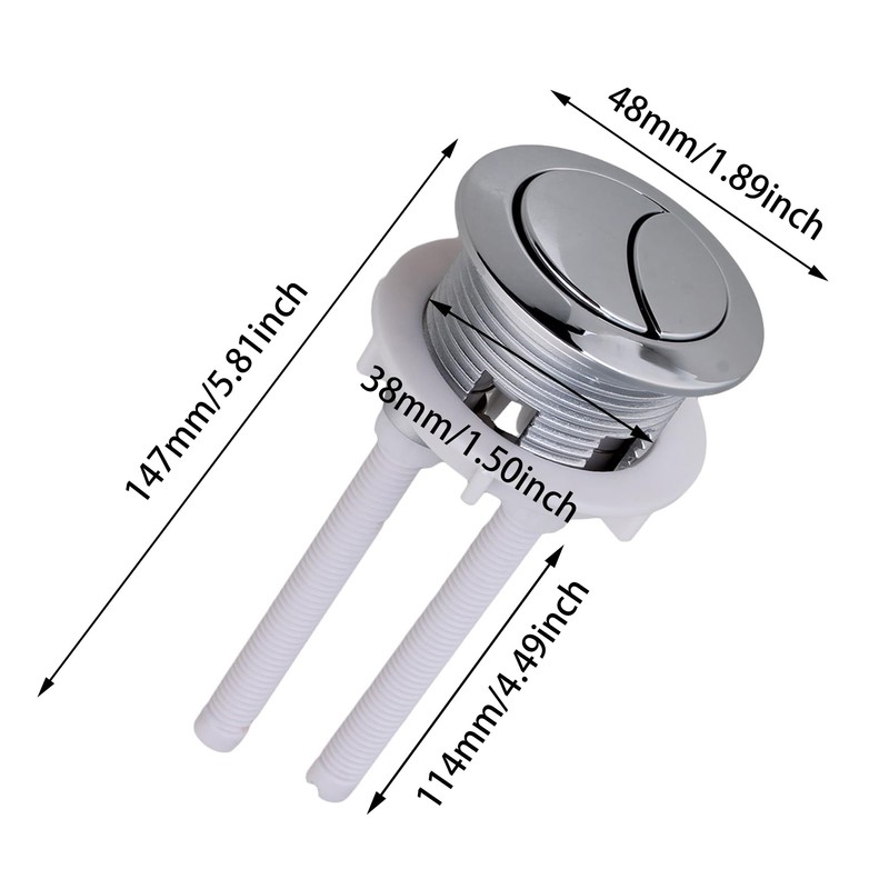 Dual Push Flushing Toilet Button Toilet Water Tank Button with