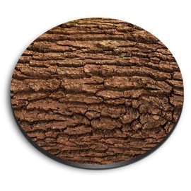 1 x Round MDF Magnet - Tree Bark Wood Texture Forest 16907