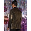 Lars Amadeus Sequin Blazer for Men's Peak Lapel Prom Party