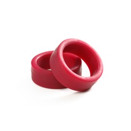 Grade Up Parts Low Friction Low Profile Tires (2 Tires, Maroon) Mini 4WD Special Edition