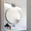 PRESDE 32in Dimmable Black LED Bathroom Light Fixtures Over Mirror