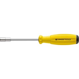 PB SWISS TOOLS 8451.10-100MESD 6.35 Plug Swiss Grip, ESD Compatible, Long Driver Handle for C6/E6 Bit Series, Total Length 8.1 inches (205 mm)