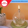 GXFCCYXT Refillable Liquid Petite Glass Oil lamp, Sturdy Borosillicate Glass