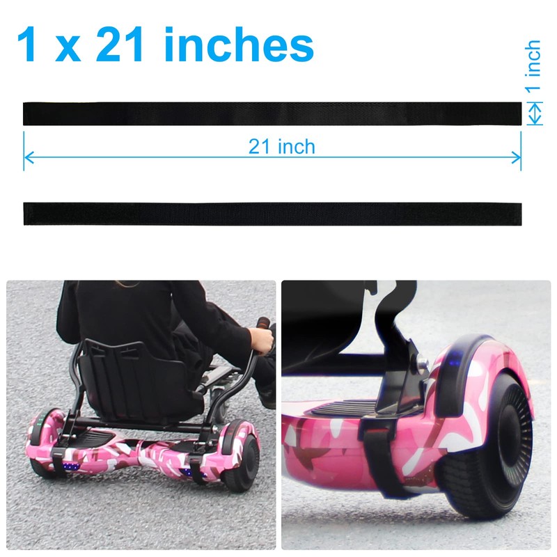 SISIGAD 4/6/8 Pack hoverboard straps for kart, Hoverboard Seat Attachment