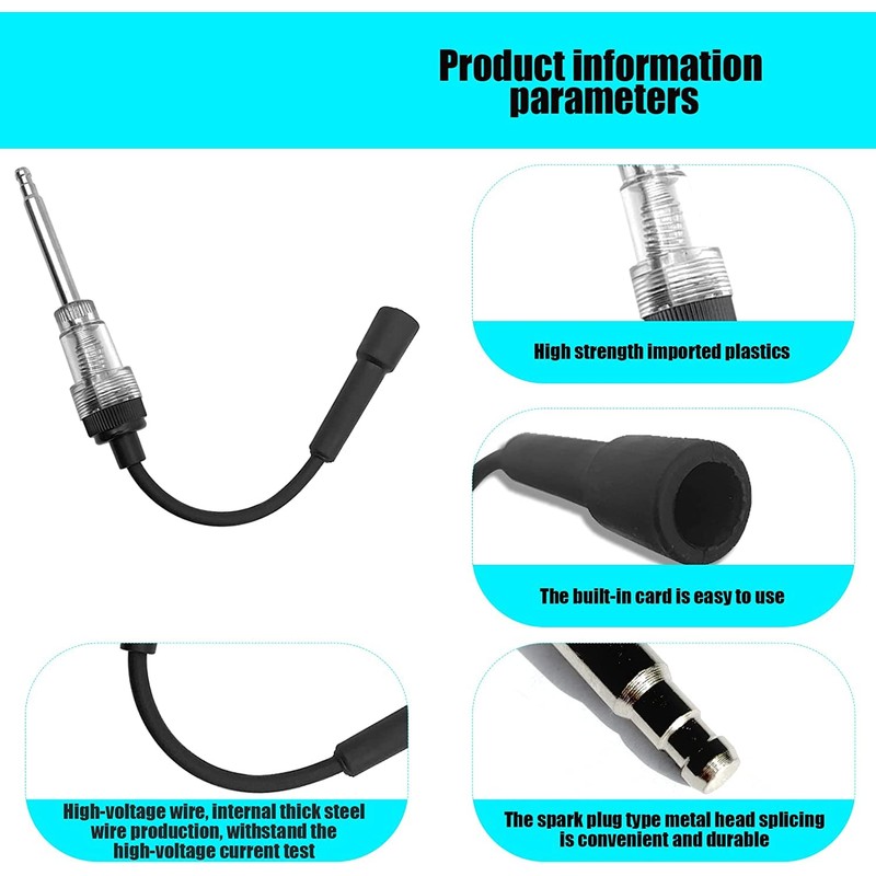 2Pcs Inline Spark Plug Tester, Small Motor Vehicle Engine Ignition,
