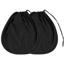 Mabor Helmet Bag - Black Motorcycle Helmet Storage Cover with Drawstring, Lightweight Polyester Carrying Pouch for Welding, Bike, Sports & Travel (17.32 x 17.32 Inches)