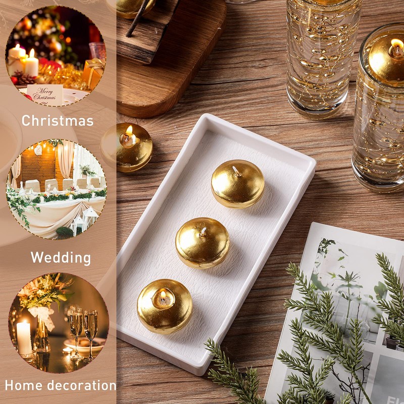 Nuanchu 12 Pieces 1. 65 Inch Floating Candles for Wedding