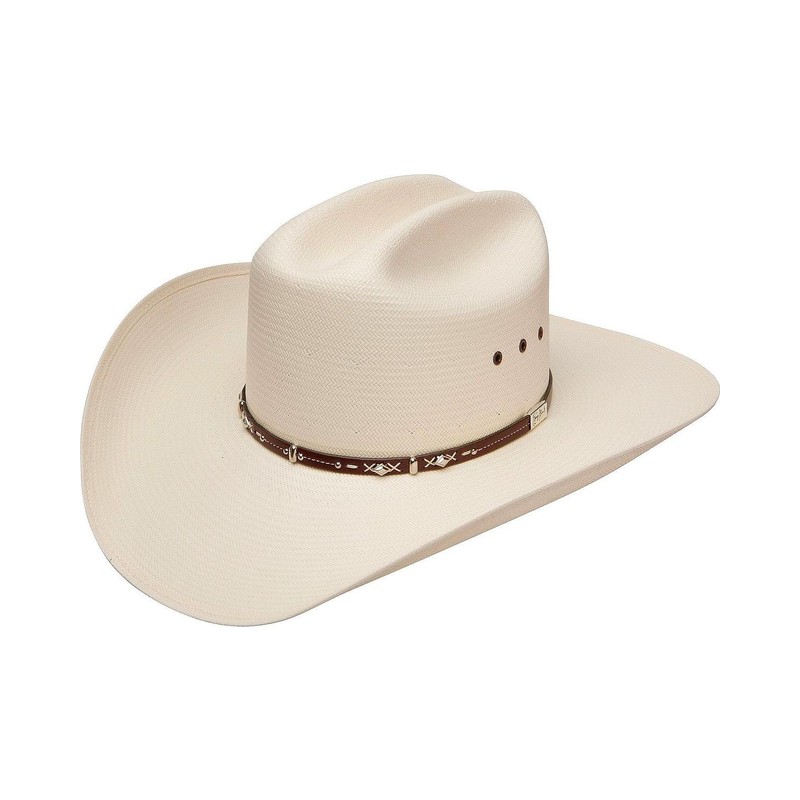 RESISTOL Men's Hazer 10X Shantung Straw Cowboy Hat Natural 7