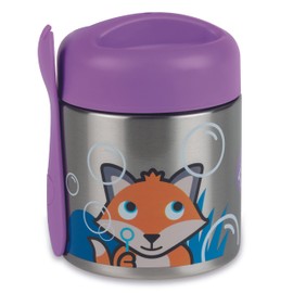 TUM TUM Kids Food Flask with Magnetic Spork & Easy Open Lid, Insulated Food Jar, 300ml, Fergus Fox
