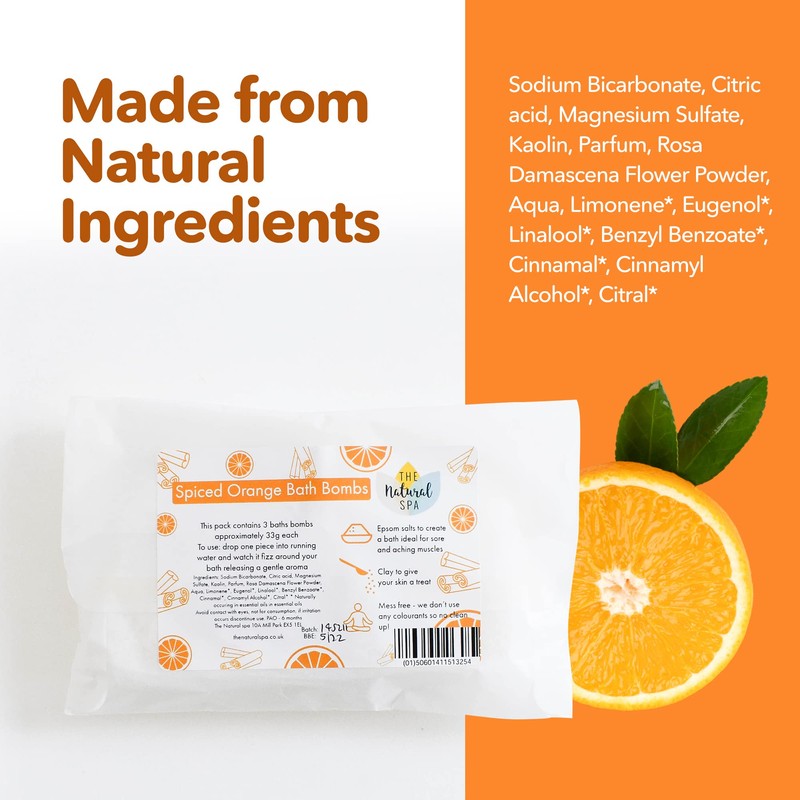 Natural Essential Oil Bath Bombs, Vegan Aromatherapy with Epsom Salts,