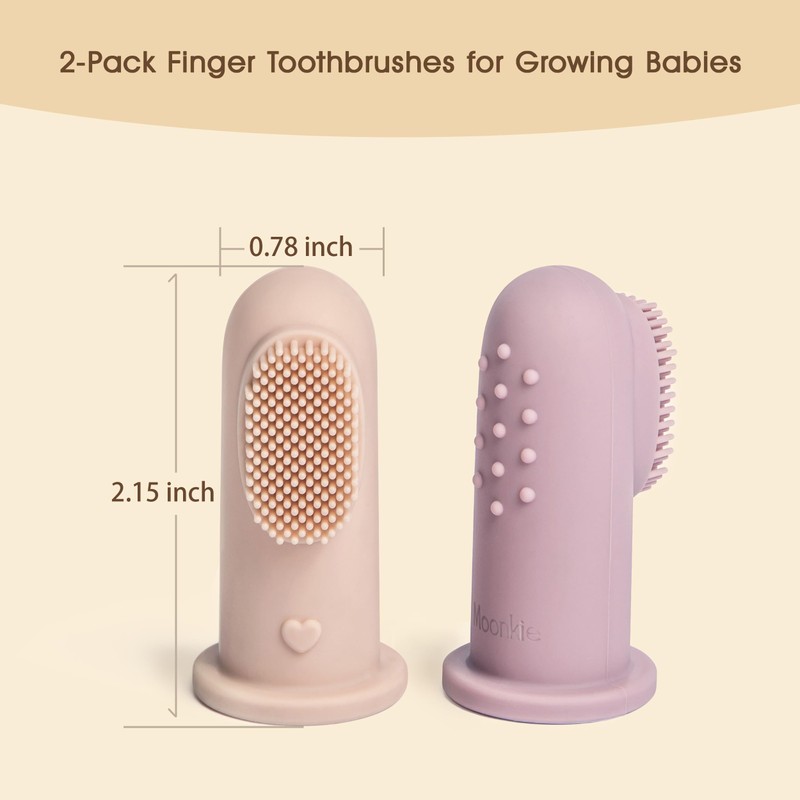 Moonkie Baby Toothbrush Finger Toothbrush Oral Cleaner Kit for 3