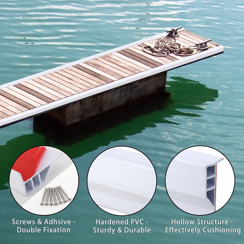 Gaahing Heavy-Duty Boat Dock Side Bumper, Full Face Dock Edging