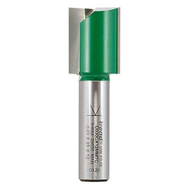 TREND C030CX12MMTC Double Flute Cutter 20mm Diameter x 25mm Cut 12mm Shank Suitable for Applications Such as Engraving, Grooving, Folding and Flat Mortising