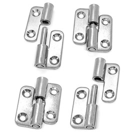 4Pcs Lift Off Hinge Mini Stainless Steel Hinges Detachable Door Hinge with Screws Small Slip Joint Flag Hinges Rising Butt Hinges Left and Right Each 2pcs 270 Degree Hinge Silver 1.5inch x1.3inch