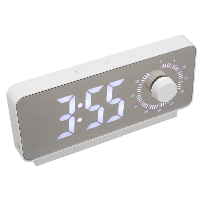 Digital Alarm Clock Rechargeable LED Mirror Alarm Clock -10°C‑50°C Temperature