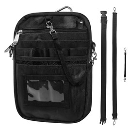 PTAHON Nurse Fanny Pack with Stethoscope Holder - Nursing Fanny Pack for Nurses, Medical Bags for Nurses, Nurse Pocket Organizer, Utility Fanny Pack for Work, Teacher Tool Belt (Black)