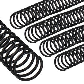 PATIKIL 16mm (5/8") Plastic Helix Binding Coils, 25 Pcs Binding Helix 140 Sheets Binding Sheet Capacity 4:1 Pitch Binding Helix Black