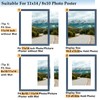 QOTIB 11x14 Picture Frame with 8x10 Mat Navy Blue, Display