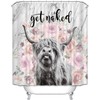 Cow Shower Curtain, Get Naked Shower Curtain, Bathroom Shower Curtain