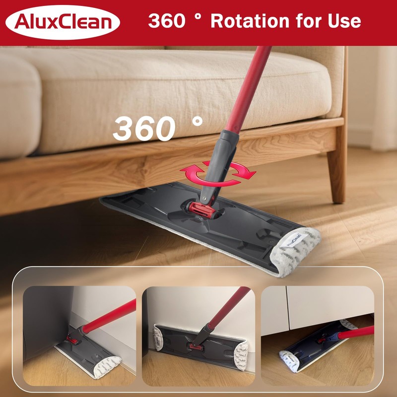 5 Pack H2PrO Flat Mop Pad Replacements Compatible with O