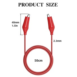 10PCS Alligator Clips Electrical Test Leads, Dual Ended Crocodile Clips Jumper Wires, small crocodile clips for Circuit Connection Electrical Testing 5 Colours