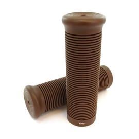 Burly Motorcycle Grips - Cafe Brown - Fits 7/8" Handlebar - Retro Cafe Racer Bobber Tracker Chopper