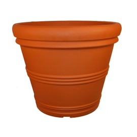 Tusco Products RR245TC Rolled Rim Garden Pot, 24.5-Inch, Terra Cotta Color.
