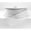 Wired Fonda Silver Glitter Mesh Christmas Ribbon 1 1/2" 10