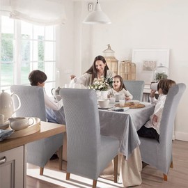 Chair Covers, Pack of 2, Elegant Chair Covers, Stretch Chair Cover, Elastic Spandex, XL Chair Covers, Universal Stretch Cover, Removable, Washable Chair Cover for Hotel, Large Dining Room Chairs (2