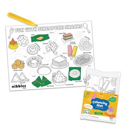 Nibbles by Nom Silicone Colouring Mat (Singapore Edition) (Mat Only - Singapore Snacks)