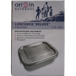Origin Outdoors Unisex Adult Deluxe Lunch Box, Stainless Steel, 0.8 L