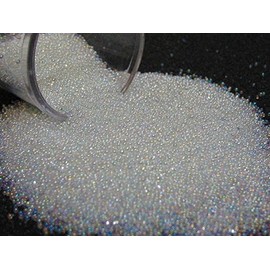 BeeSpring Nail Caviar 20g/jar 0.6-0.8mm Crystal Pixie Glass Caviar Beads AB Glitter Micro Beads Nail Rhinestones for Nails Design