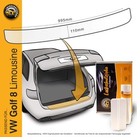 Lackschutzshop - Fit Paint Protection Film Suitable for VW Golf 8 / VIII Saloon (Type CD from Year of Manufacture 2020, All Models Including GTI, GTE etc.) Bumper Protection - Transparent 150µm