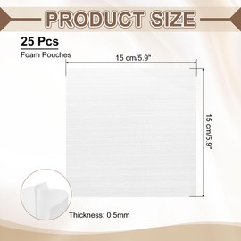 sourcing map 25 Pcs Cushion Foam Pouches, 6" x 6" Cushioning Packing Supplies Cushioning Foam Padding Sheets for Moving and Packaging Dishes, China, Books, Photo Frame