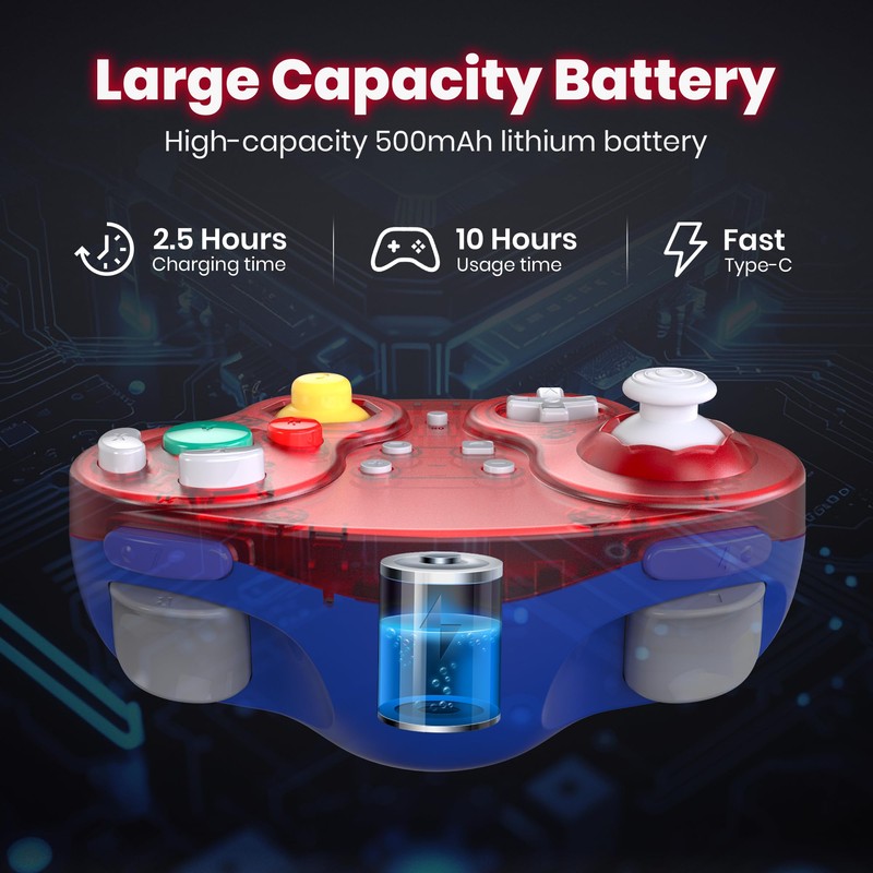 2.4 GHz Wireless GameCube Switch Pro Controller, for NGC GameCube