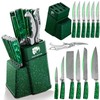 FULLHI 14pcs Block Knife Set, Chef's Knife Steak Knives Set