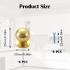 PmLwakiR 6 PCS 25MM Modern Handles Knobs Round Shaped Dresser