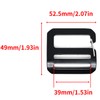 2PCS Adjustable Spring Door Push to Open G Shaped Buckle